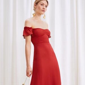 Reformation Butterfly Dress - Cherry Red (4)